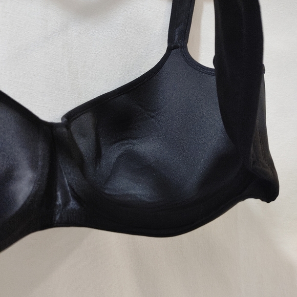 Cacique Smooth Lightly Lined Balconette Bra Black 40D Medium Coverage Molded Cup - Picture 3 of 7